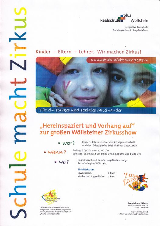 Ankündigung Zirkusprojekt