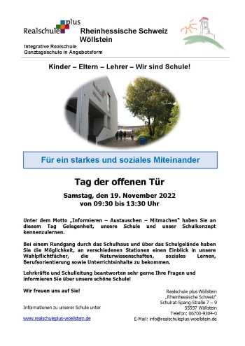 Tag der offenen Tür am 19.11.2022